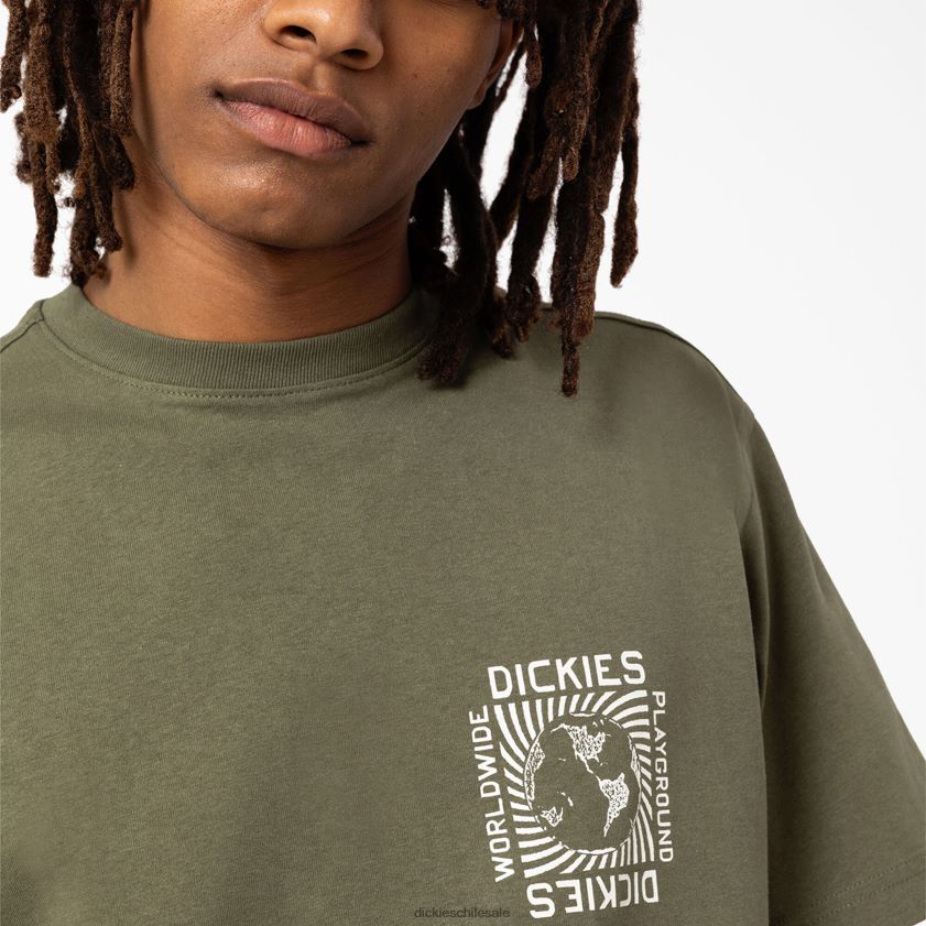 verde militar (ml) hombres camiseta de manga corta marbury Dickies vestir X4H0F802