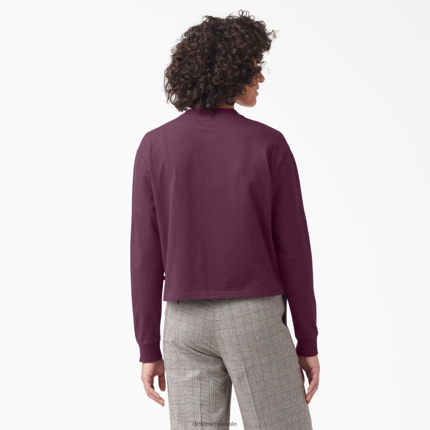 vino de uva (gw9) mujer camiseta corta de manga larga loretto Dickies vestir X4H0F2160