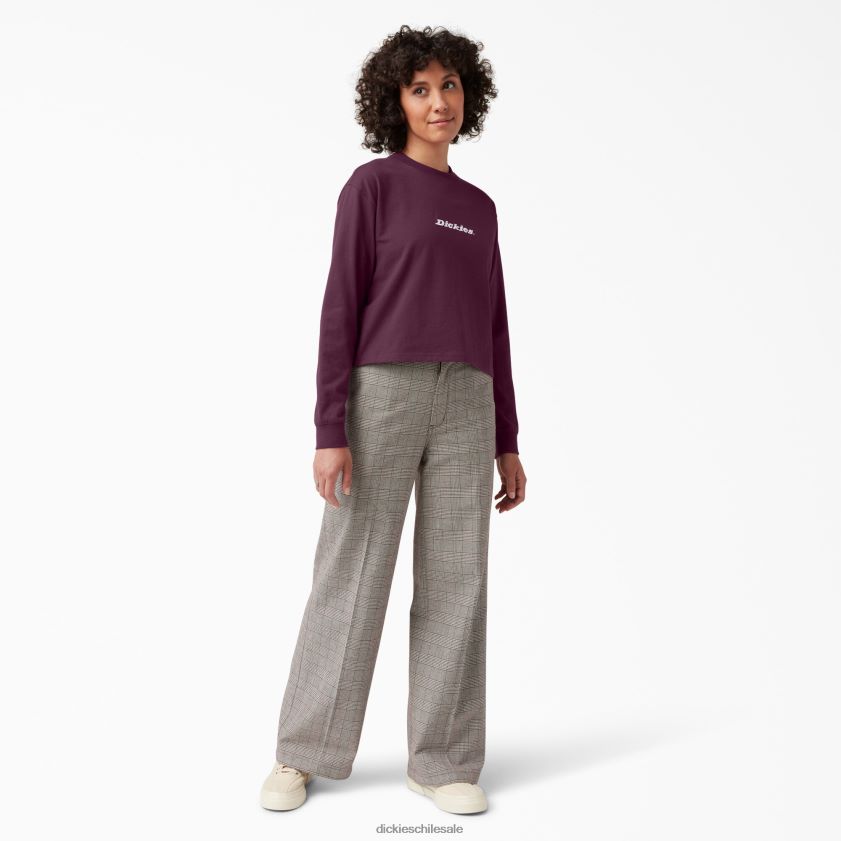 vino de uva (gw9) mujer camiseta corta de manga larga loretto Dickies vestir X4H0F2160