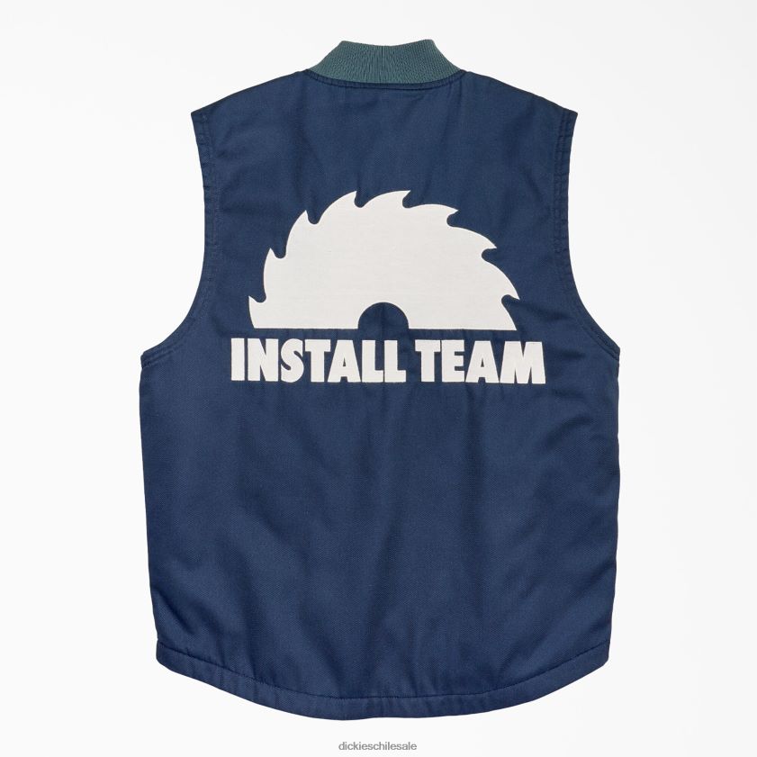 azul marino oscuro (dn) hombres chaleco del equipo de instalación de sarga sol de nueva york Dickies vestir X4H0F1185