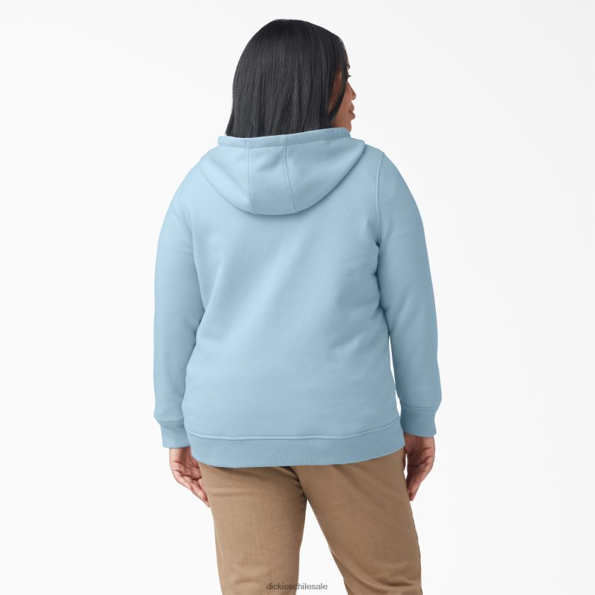 azul claro (ue) mujer sudadera con capucha y cierre completo de peso pesado Dickies vestir X4H0F2276