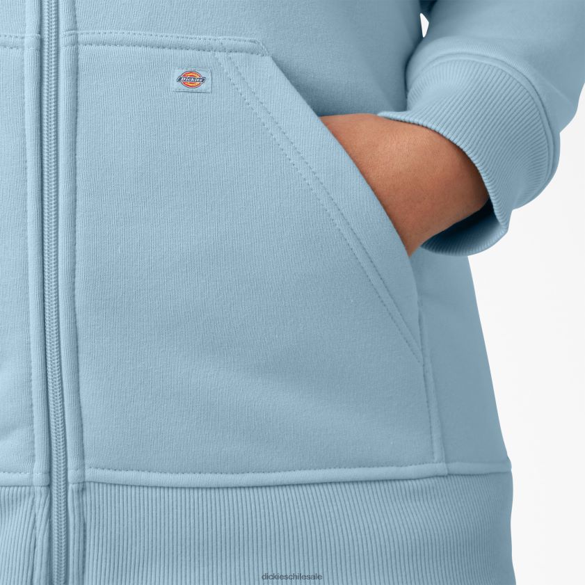 azul claro (ue) mujer sudadera con capucha y cierre completo de peso pesado Dickies vestir X4H0F2276