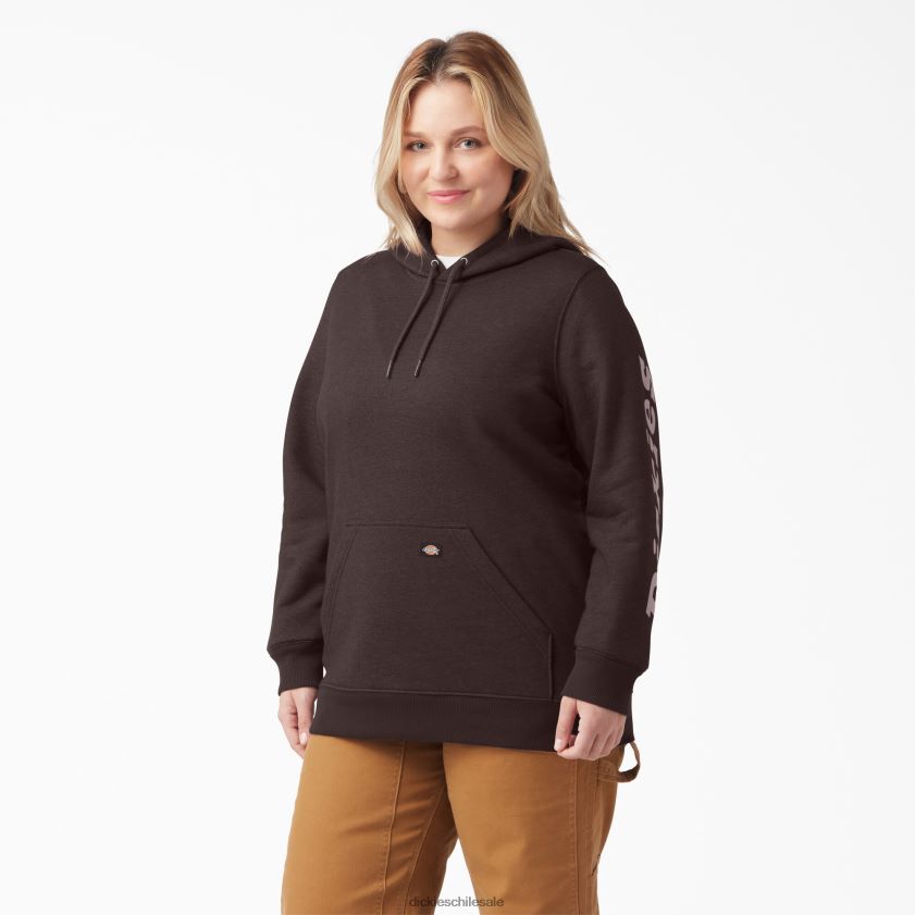 brezo marrón chocolate (cbh) mujer jersey grueso con logo en la manga Dickies vestir X4H0F2342