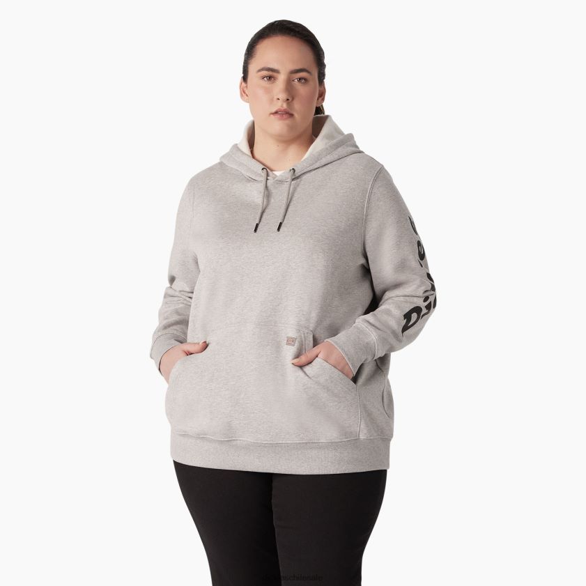 gris jaspeado (hg) mujer jersey grueso con logo en la manga Dickies vestir X4H0F2345