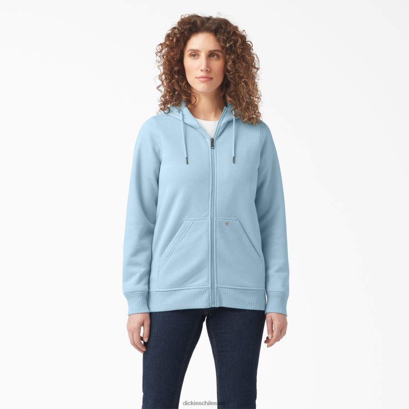azul claro (ue) mujer sudadera con capucha y cremallera completa Dickies vestir X4H0F2286