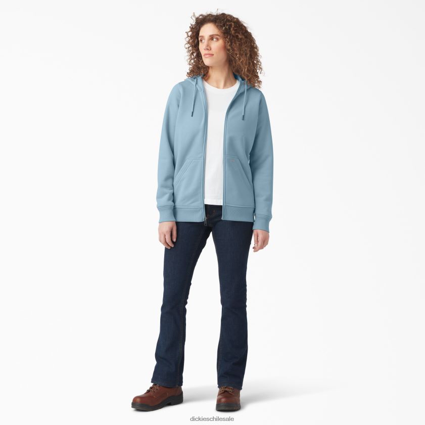 azul claro (ue) mujer sudadera con capucha y cremallera completa Dickies vestir X4H0F2286