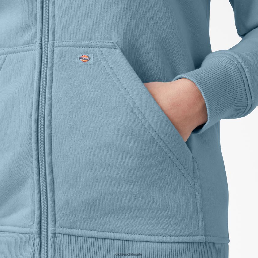 azul claro (ue) mujer sudadera con capucha y cremallera completa Dickies vestir X4H0F2286