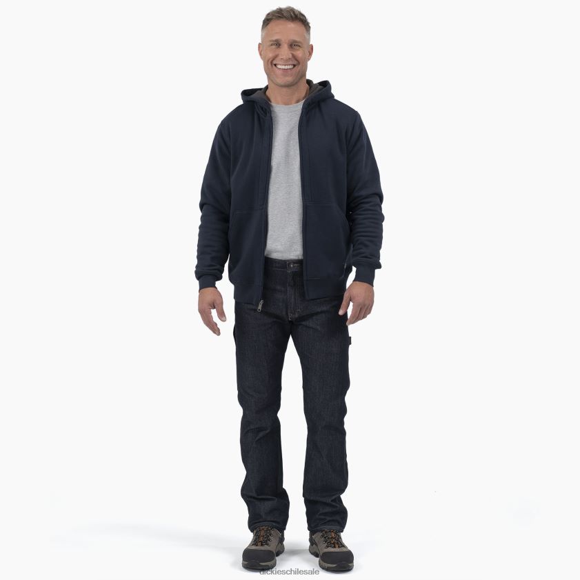 azul marino oscuro (dn) hombres sudadera con forro térmico y cremallera completa Dickies vestir X4H0F994