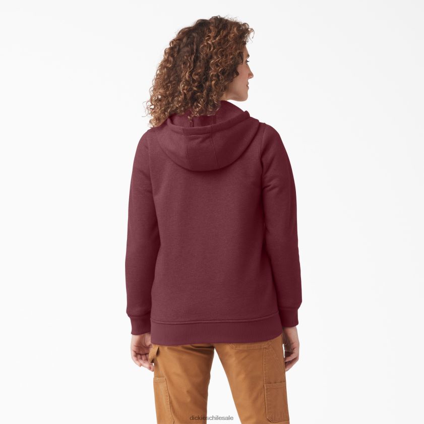 brezo burdeos (byh) mujer sudadera con capucha y cremallera completa Dickies vestir X4H0F2285
