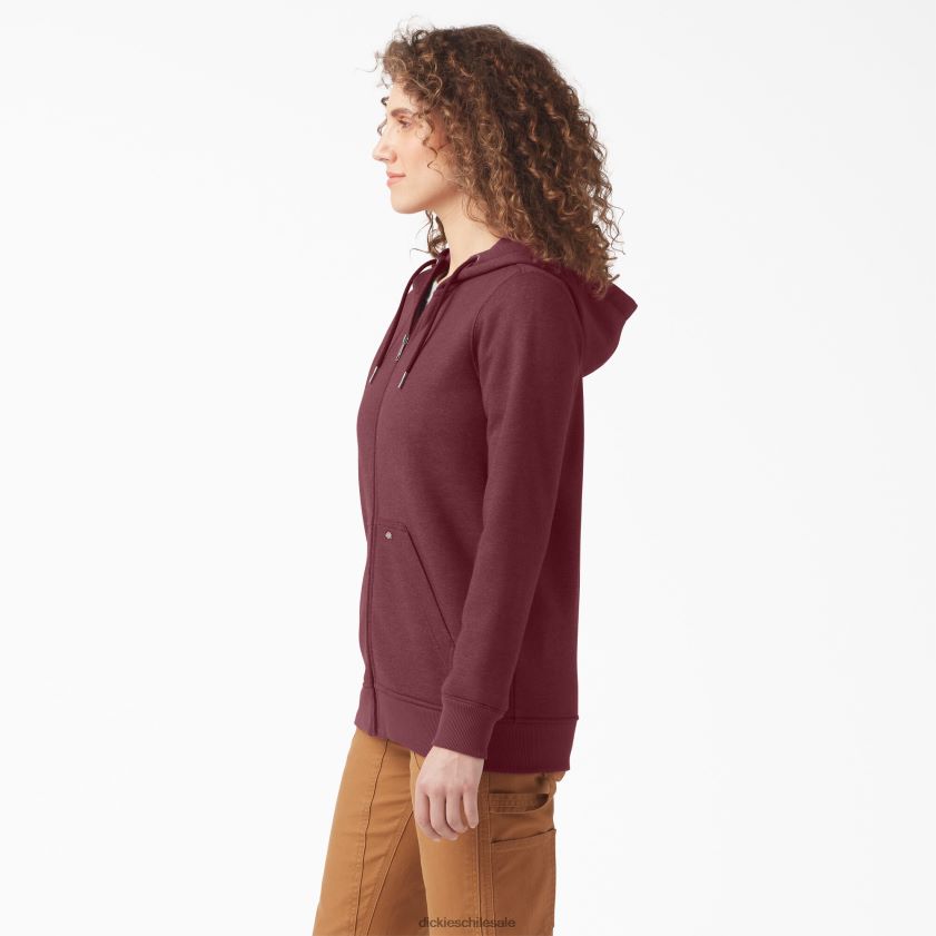 brezo burdeos (byh) mujer sudadera con capucha y cremallera completa Dickies vestir X4H0F2285