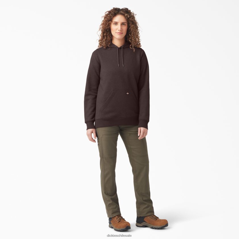 brezo marrón chocolate (cbh) mujer jersey pesado con logo en la manga Dickies vestir X4H0F2303
