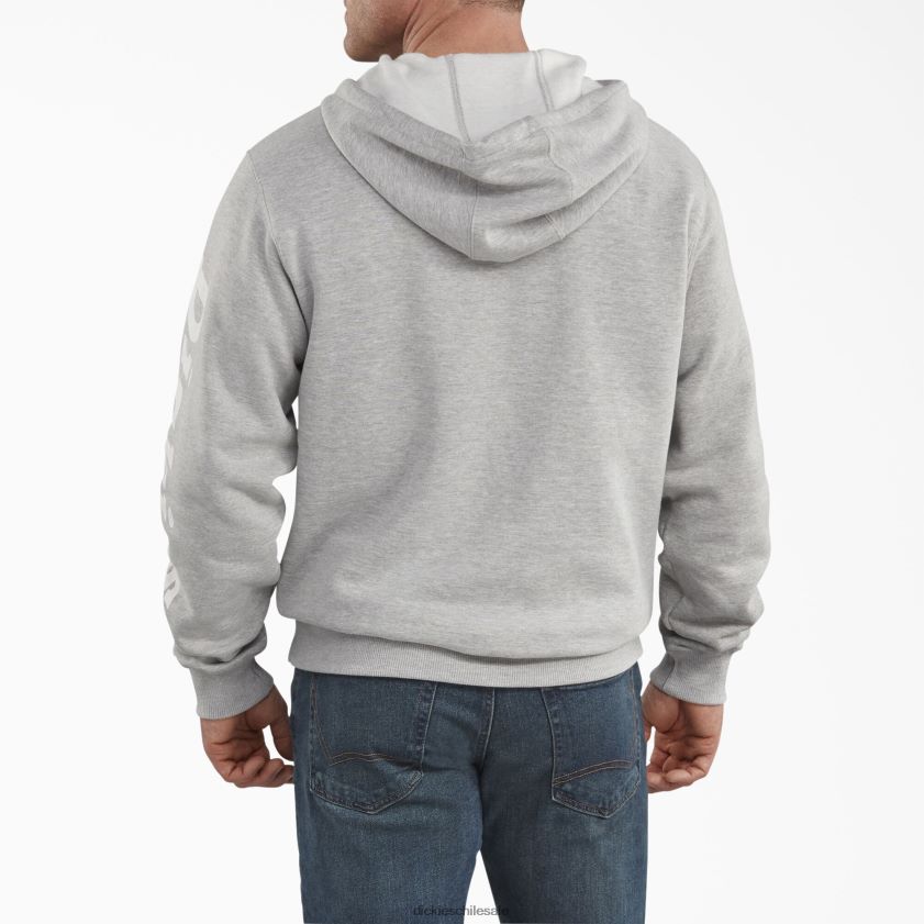 gris jaspeado (hg) hombres sudadera con capucha y logo en la manga Dickies vestir X4H0F1149