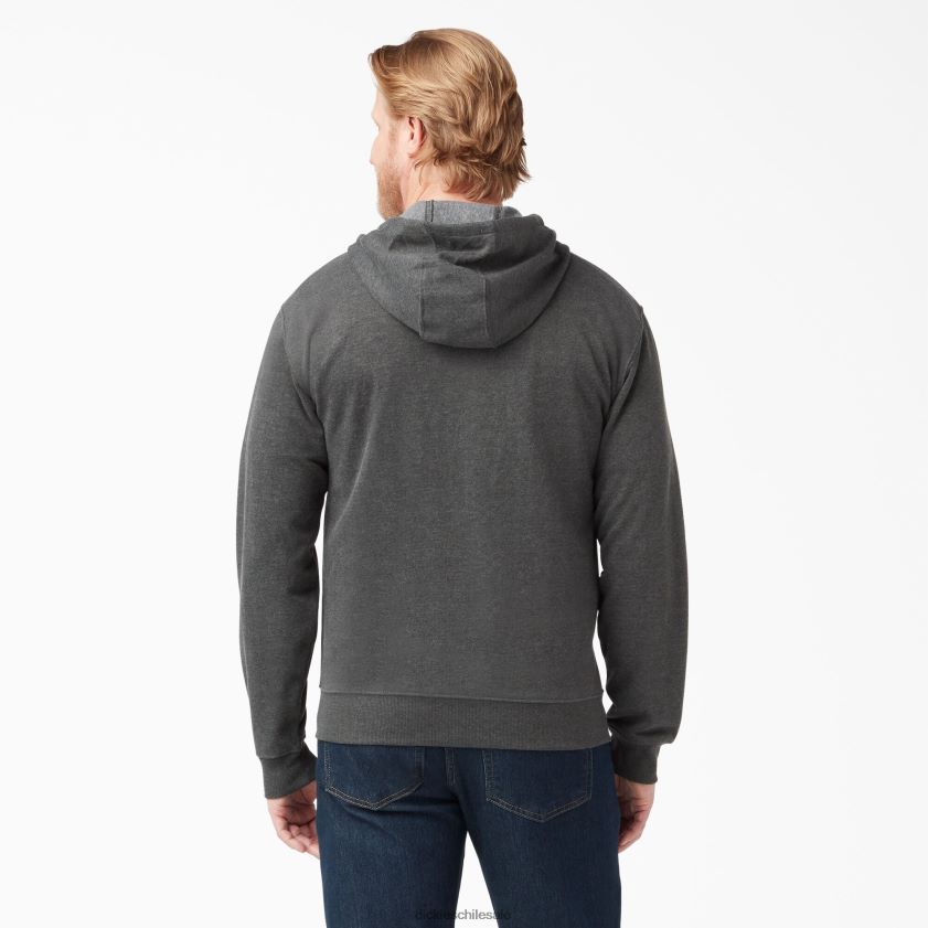 gris jaspeado oscuro (iyd) hombres sudadera con capucha y cremallera de peso medio Dickies vestir X4H0F981