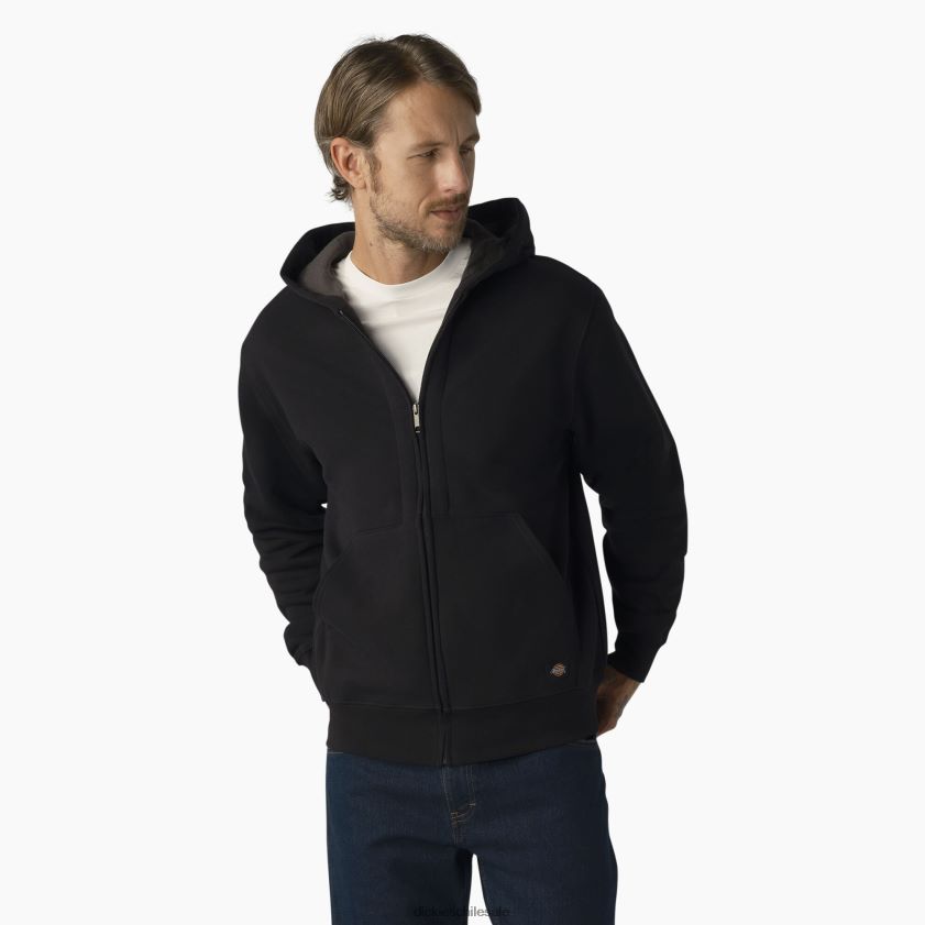 negro (kbk) hombres sudadera con forro térmico y cremallera completa Dickies vestir X4H0F996