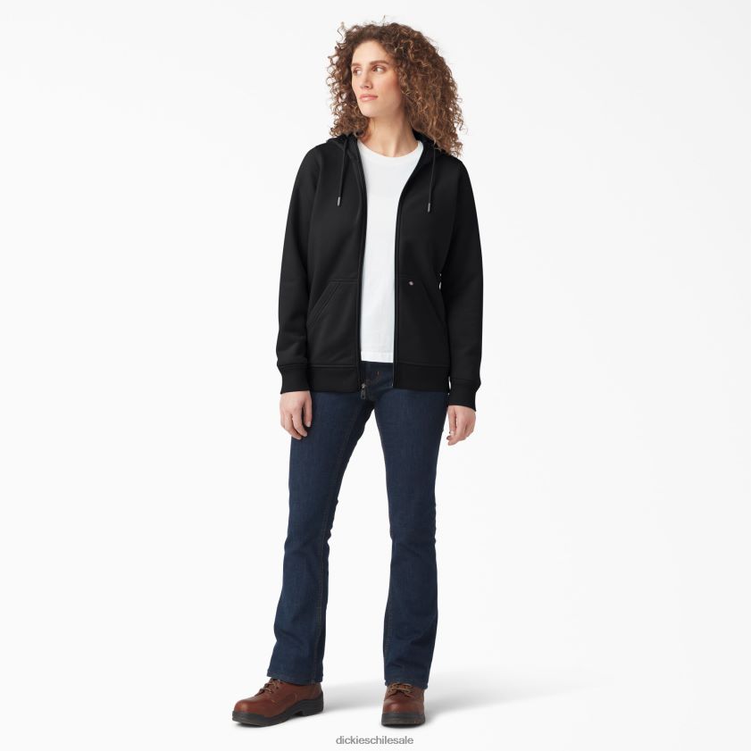 negro (kbk) mujer sudadera con capucha y cremallera completa Dickies vestir X4H0F2288