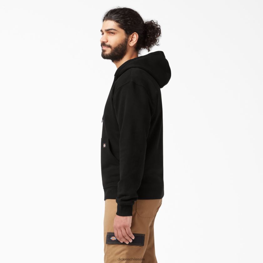 negro (negro) hombres sudadera con capucha de vellón de peso medio Dickies vestir X4H0F982