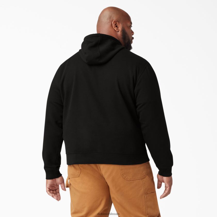 negro (negro) hombres sudadera con capucha de vellón de peso medio Dickies vestir X4H0F982