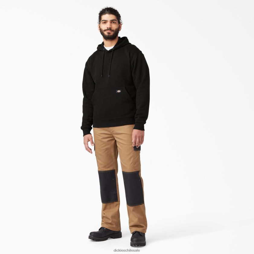 negro (negro) hombres sudadera con capucha de vellón de peso medio Dickies vestir X4H0F982