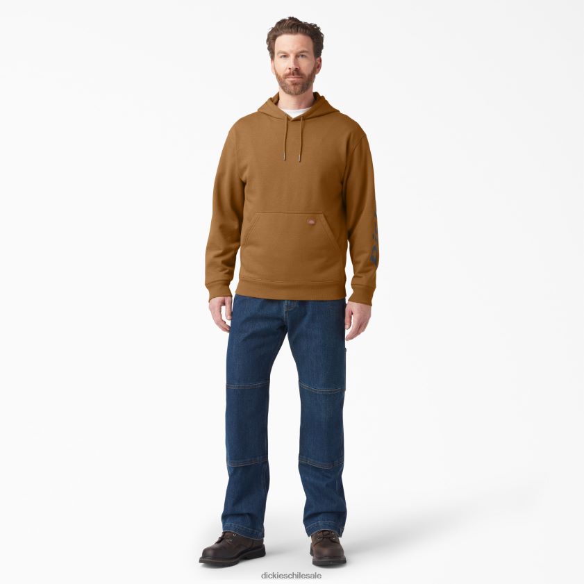 pato marrón (bd) hombres sudadera con capucha y logo repelente al agua Dickies vestir X4H0F1035