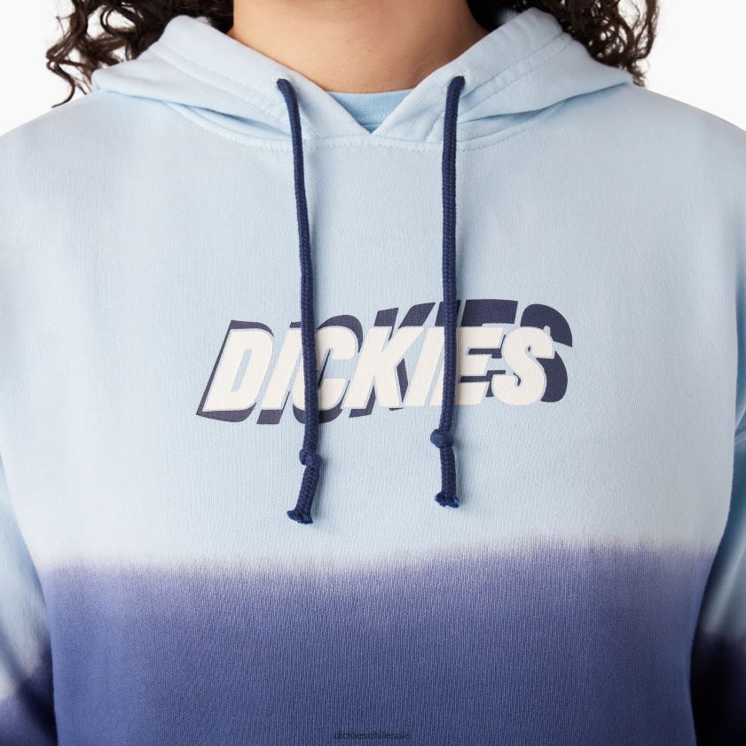 tinte azul cielo/tinta azul marino (skd) mujer sudadera con capucha corta y sombreada Dickies vestir X4H0F2336