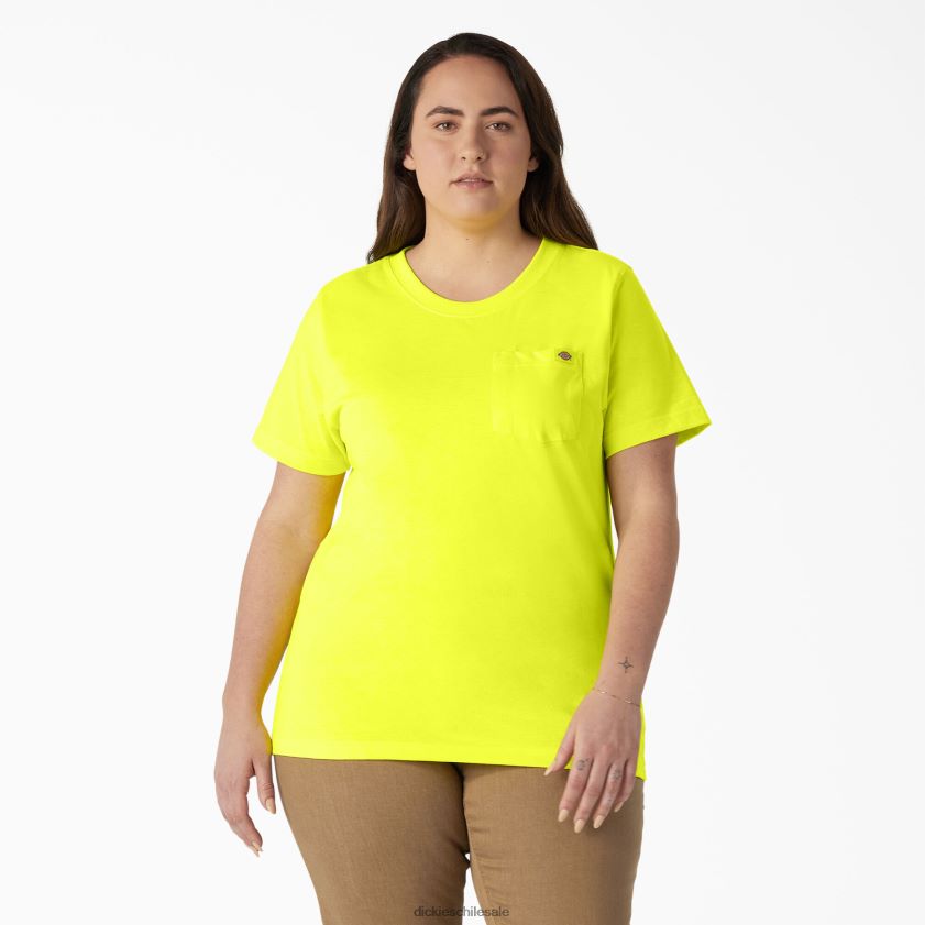 amarillo brillante (bwd) mujer camiseta de peso pesado de manga corta plus Dickies vestir X4H0F1968