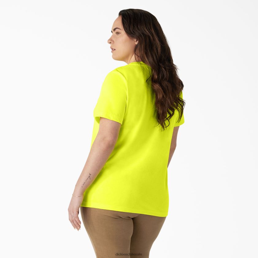 amarillo brillante (bwd) mujer camiseta de peso pesado de manga corta plus Dickies vestir X4H0F1968