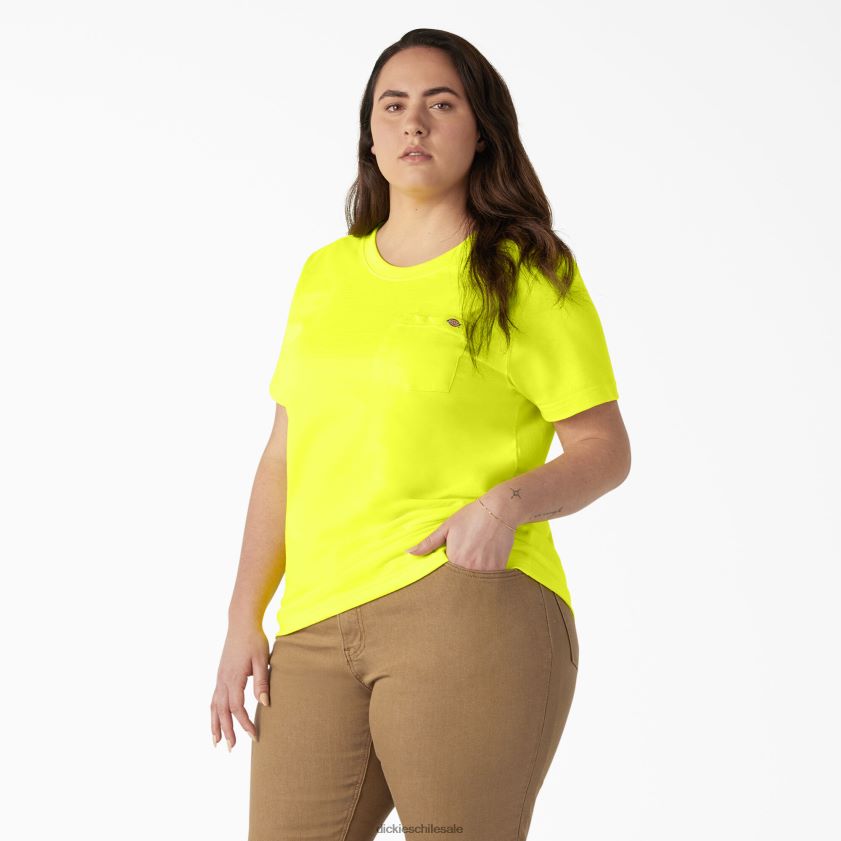amarillo brillante (bwd) mujer camiseta de peso pesado de manga corta plus Dickies vestir X4H0F1968