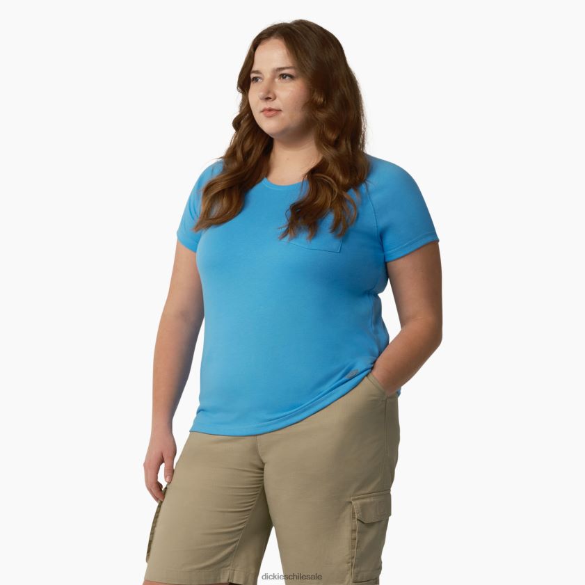 azul celeste (ab2) mujer camiseta de manga corta más refrescante Dickies vestir X4H0F1585