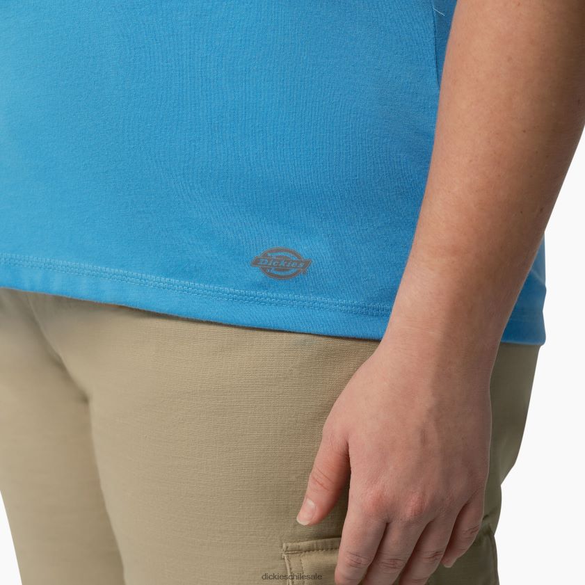 azul celeste (ab2) mujer camiseta de manga corta más refrescante Dickies vestir X4H0F1585