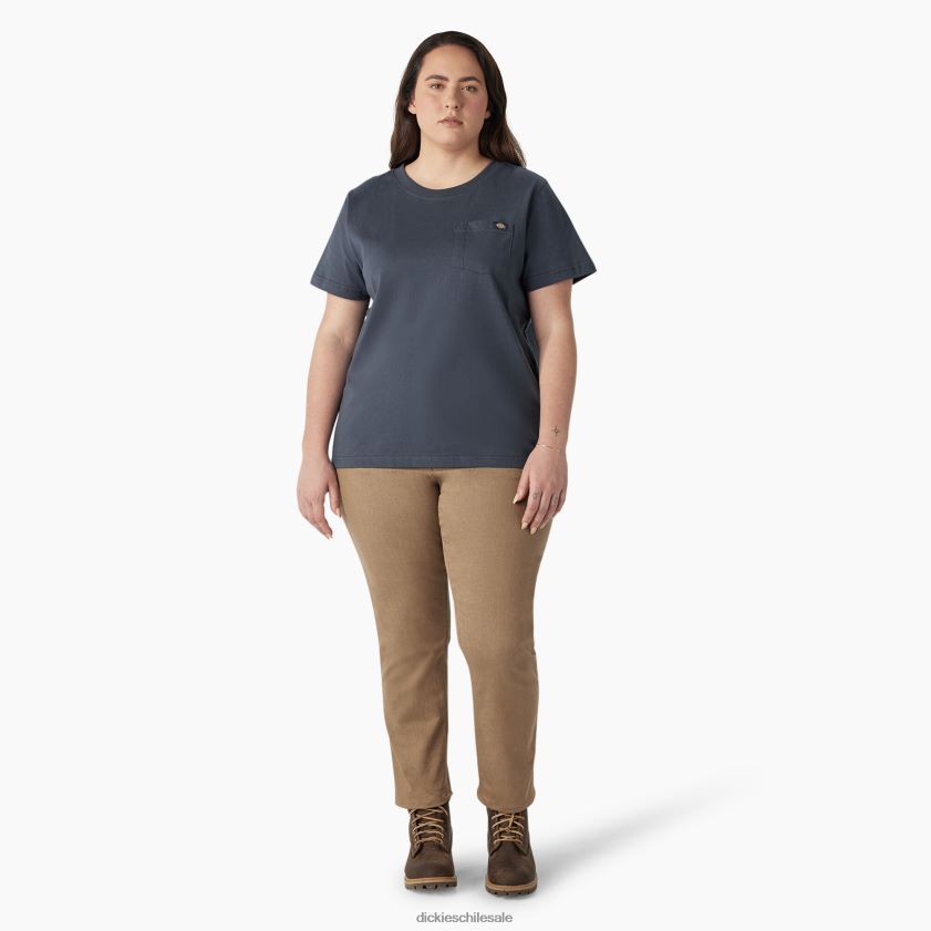 azul de la fuerza aérea (af) mujer camiseta de peso pesado de manga corta plus Dickies vestir X4H0F1965