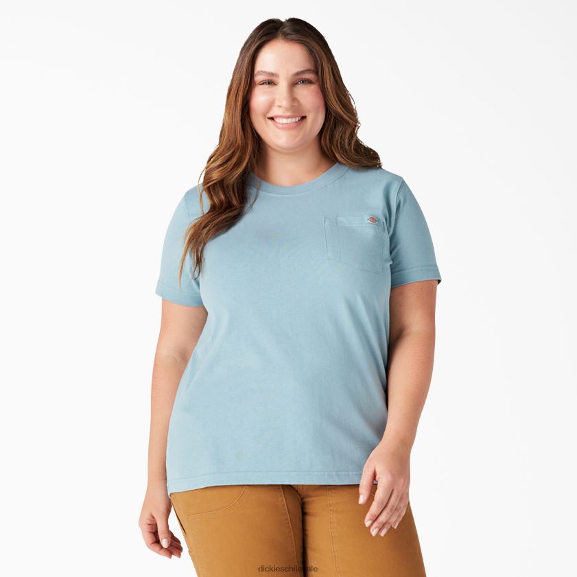 azul del muelle (du1) mujer camiseta de peso pesado de manga corta plus Dickies vestir X4H0F1969