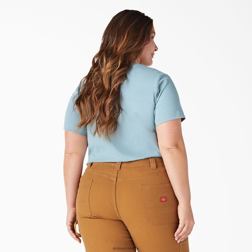 azul del muelle (du1) mujer camiseta de peso pesado de manga corta plus Dickies vestir X4H0F1969