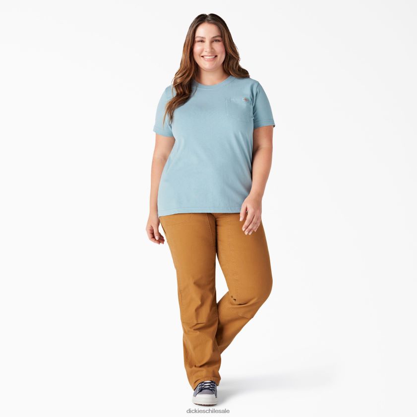 azul del muelle (du1) mujer camiseta de peso pesado de manga corta plus Dickies vestir X4H0F1969