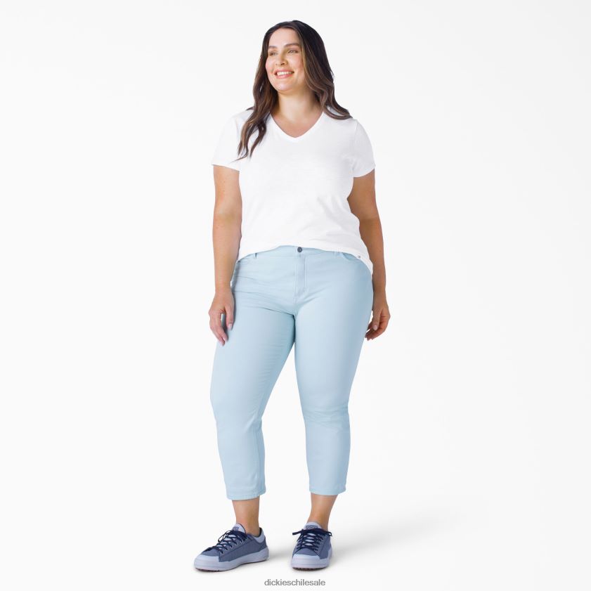 blanco (wh) mujer camiseta de manga corta con cuello de pico plus Dickies vestir X4H0F2042