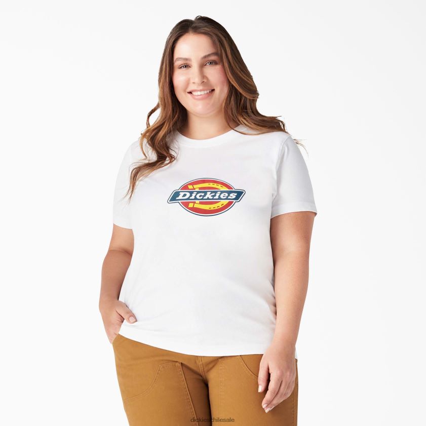 blanco (wh) mujer playera de peso pesado con logo Dickies vestir X4H0F2147