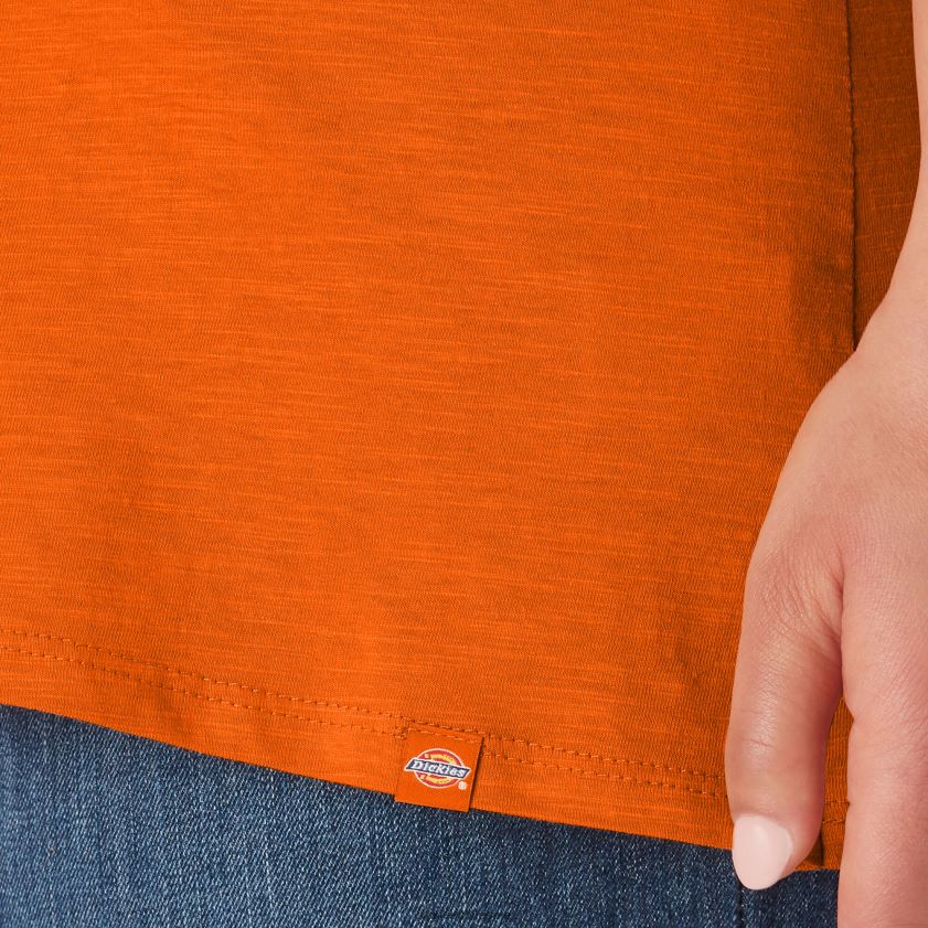 ibis escarlata (s2s) mujer camiseta de manga corta con cuello de pico plus Dickies vestir X4H0F2040