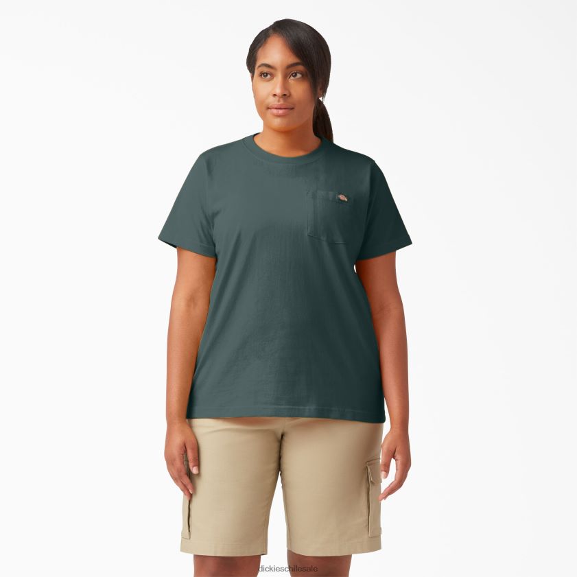 lincoln verde (ln) mujer camiseta de peso pesado de manga corta plus Dickies vestir X4H0F1972