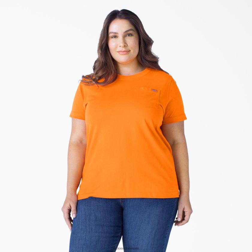 naranja (o) mujer camiseta de peso pesado de manga corta plus Dickies vestir X4H0F1974
