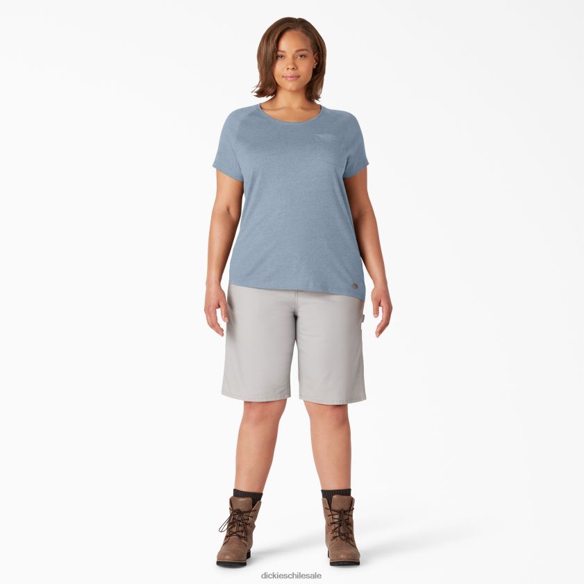 niebla azul (fe) mujer camiseta de manga corta más refrescante Dickies vestir X4H0F1589