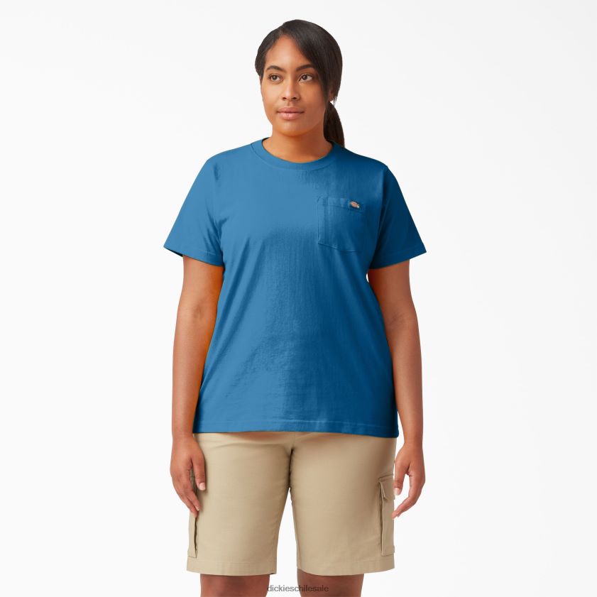 vallarta azul (v2b) mujer camiseta de peso pesado de manga corta plus Dickies vestir X4H0F1975