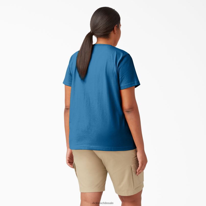 vallarta azul (v2b) mujer camiseta de peso pesado de manga corta plus Dickies vestir X4H0F1975
