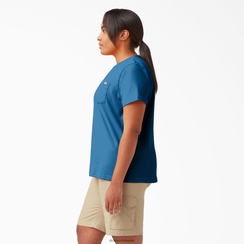 vallarta azul (v2b) mujer camiseta de peso pesado de manga corta plus Dickies vestir X4H0F1975