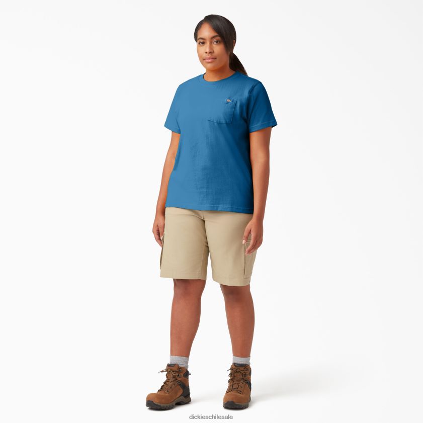 vallarta azul (v2b) mujer camiseta de peso pesado de manga corta plus Dickies vestir X4H0F1975